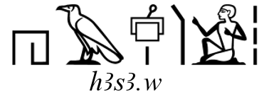 Hasaoe in hiërogliefen