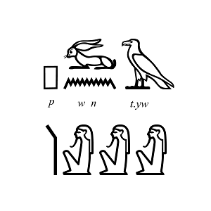 Inwoners van Poent in hierogliefen