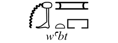 Wabet in hiërogliefen