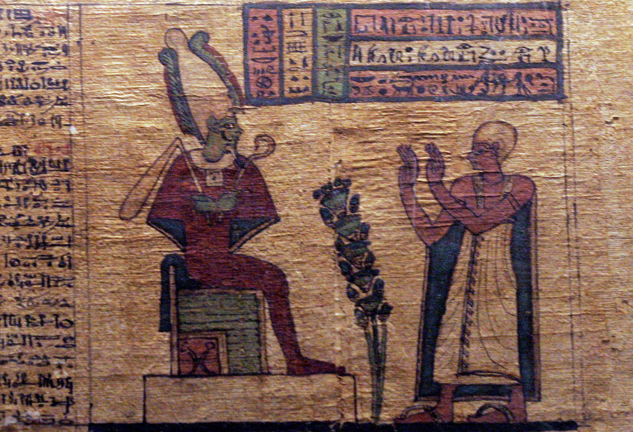 Aanbidding van Osiris papyrus
