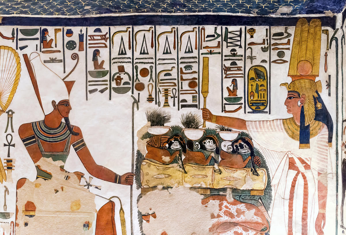 Wand van Nefertari Tombe wand